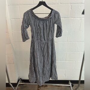 NWT Old Navy Off The Shoulder Gingham Dress Size Small